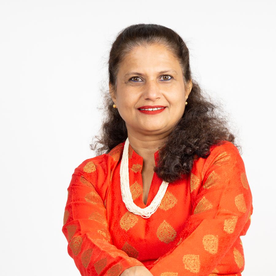 Tasneem Bhopalwala, founder of Sarvatra Yoga, smiling
